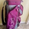 PING Women's Traverse Cart Golf Club Bag Purple Heather Grey