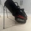 Titleist Tour Premium Limited Edition Jet Black Stand Golf Bag Black/Red