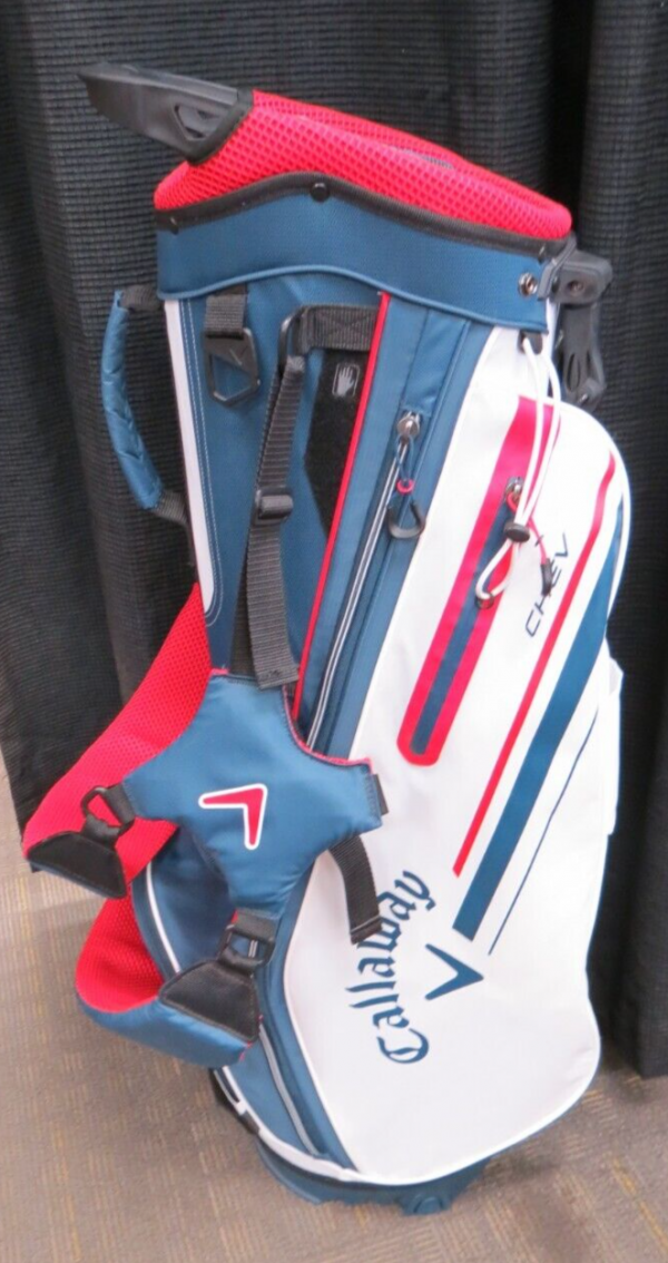 Callaway Chev 2023 Stand Golf Bag Navy/White/Red