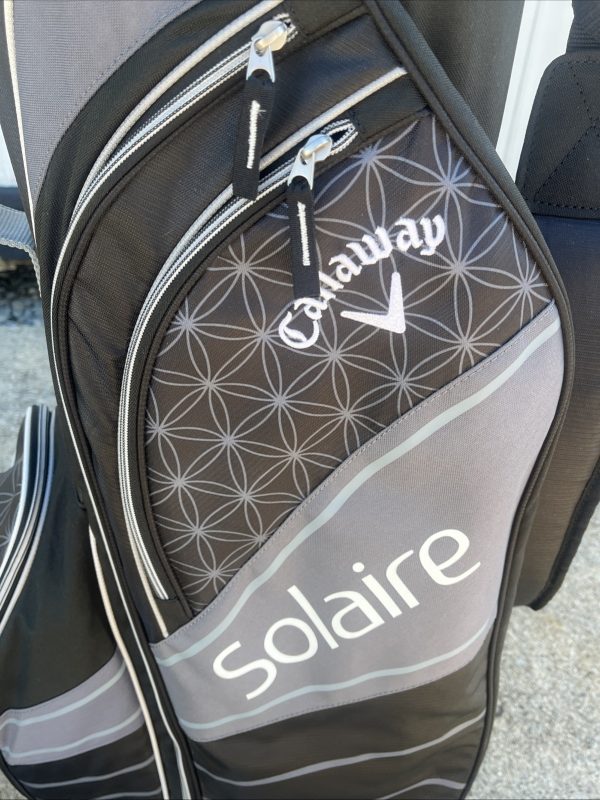 s-l1600-131 Callaway Solaire Women's Golf Cart Bag Black White Gray 6-Way