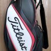 Titleist AP 714 Mid-Size Staff Golf Bag 6-Way Divider Black White Red