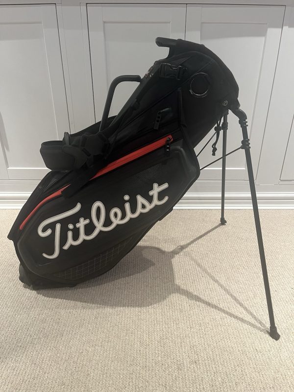Titleist Tour Premium Limited Edition Jet Black Stand Golf Bag Black/Red