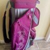 PING Women's Traverse Cart Golf Club Bag Purple Heather Grey