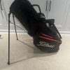 Titleist Tour Premium Limited Edition Jet Black Stand Golf Bag Black/Red