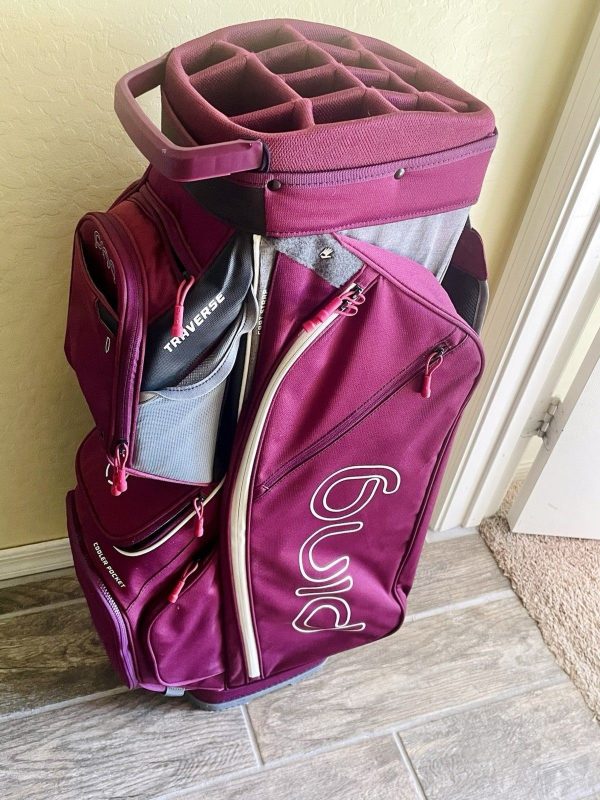 PING Women's Traverse Cart Golf Club Bag Purple Heather Grey