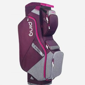 PING Women's Traverse Cart Golf Club Bag Purple Heather Grey