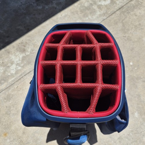 PING Traverse 14-Way Divider Cart Golf Bag Nylon Blue White Red