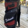 Titleist Mid-Size Staff Cart Bag 5-Way Top Black/Red