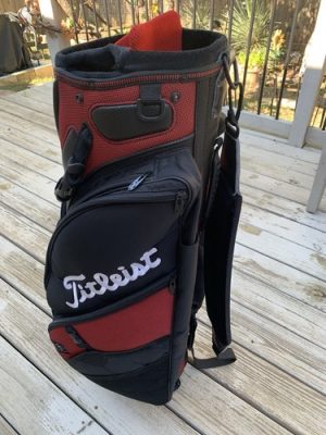 Titleist Mid-Size Staff Cart Bag 5-Way Top Black/Red